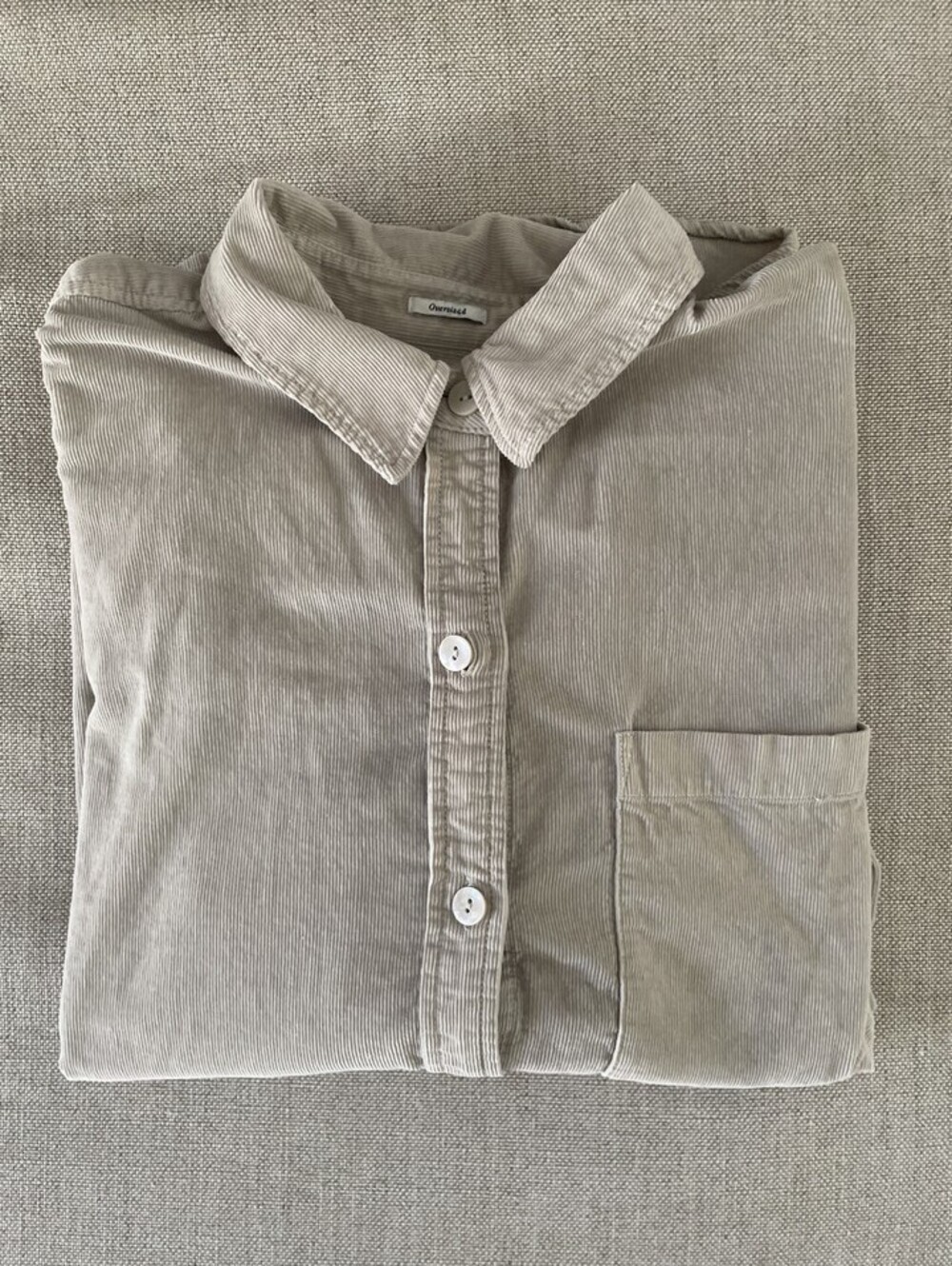 Abercrombie & Fitch Oversized Shirt Corduroy Tan XL